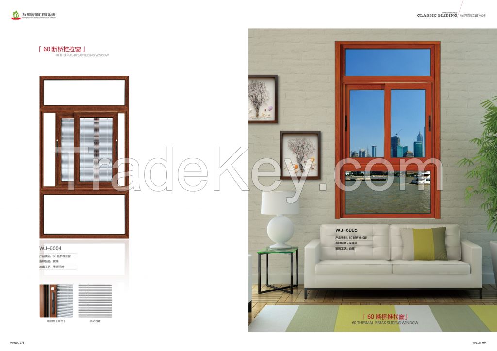 thermal break aluminum sliding doors