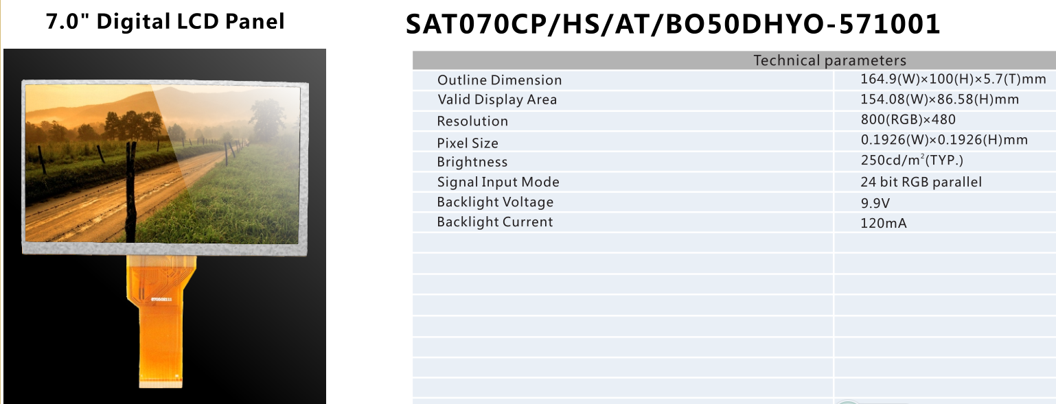 MIDDLE SIZE TFT LCD PANEL