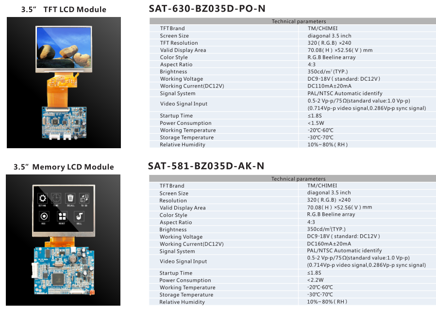 SMALL SIZE TFT LCD MODULE