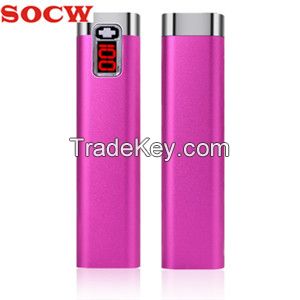 LCD screen aluminium alloy Power bank 2000-3000mah