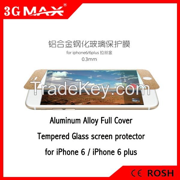 Aluminum Alloy Tempered glass screen protector for iPhone 6 4.7