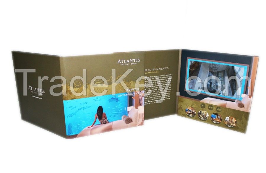 4.3inch A5 256mb custom printing video brochure for marketing 