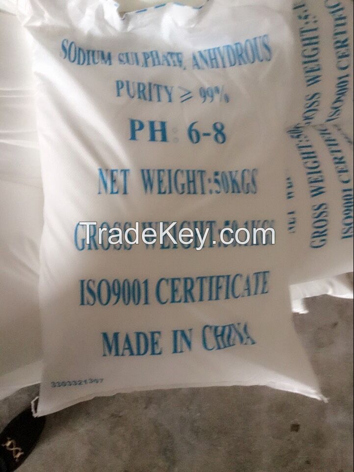 Hot Selling Sodium Sulphate Anhydrous 99% PH6-8 from China