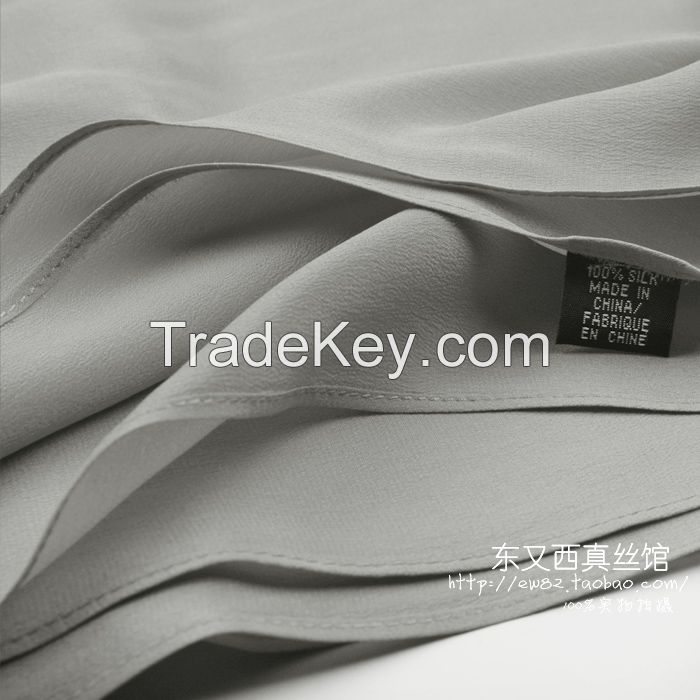 Mulberry silk scarf with grey color fashion