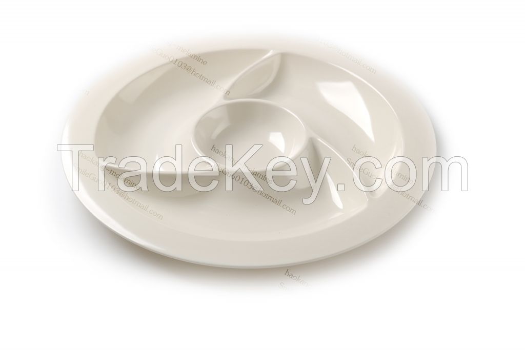 Chip/Dip melamine tray