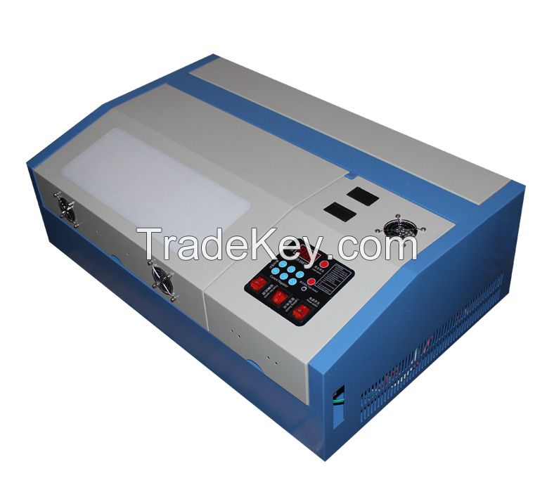 mini laser engraving machine/ 40W desktop engraver laser engraving/laser graving mashine with Moshi Draw