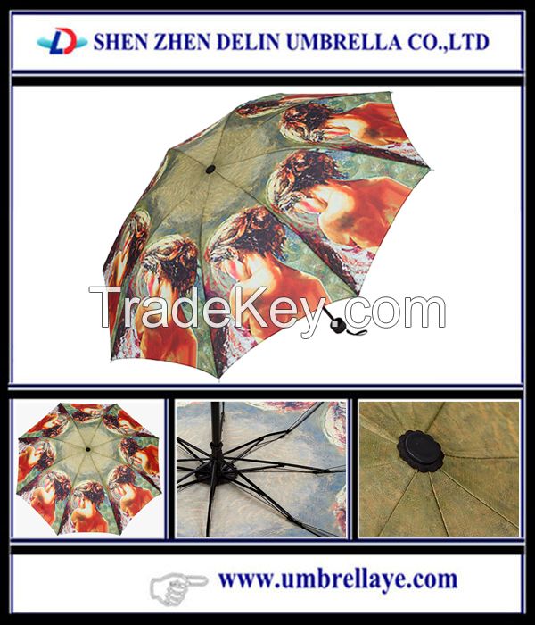 All 21&#039;&#039; full print fold umbrella for spring, odm umbrella canopy