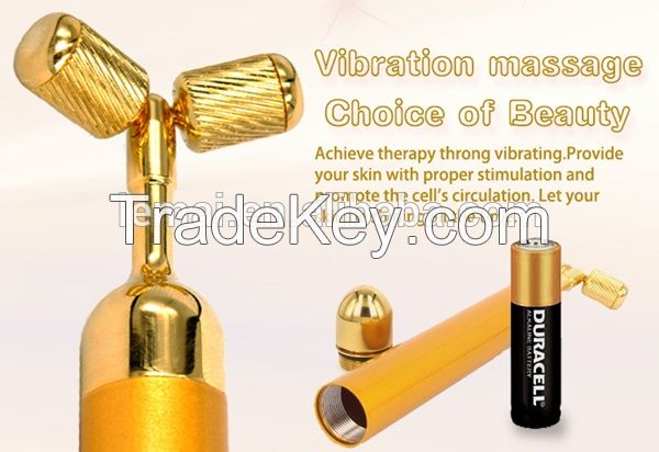 Y shape 24K golden beauty massager