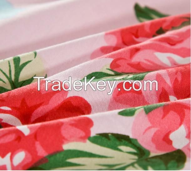 Cheap and fine 3D polyester 100% Polyester disperse printing fabric with circle print for Bed Sheets