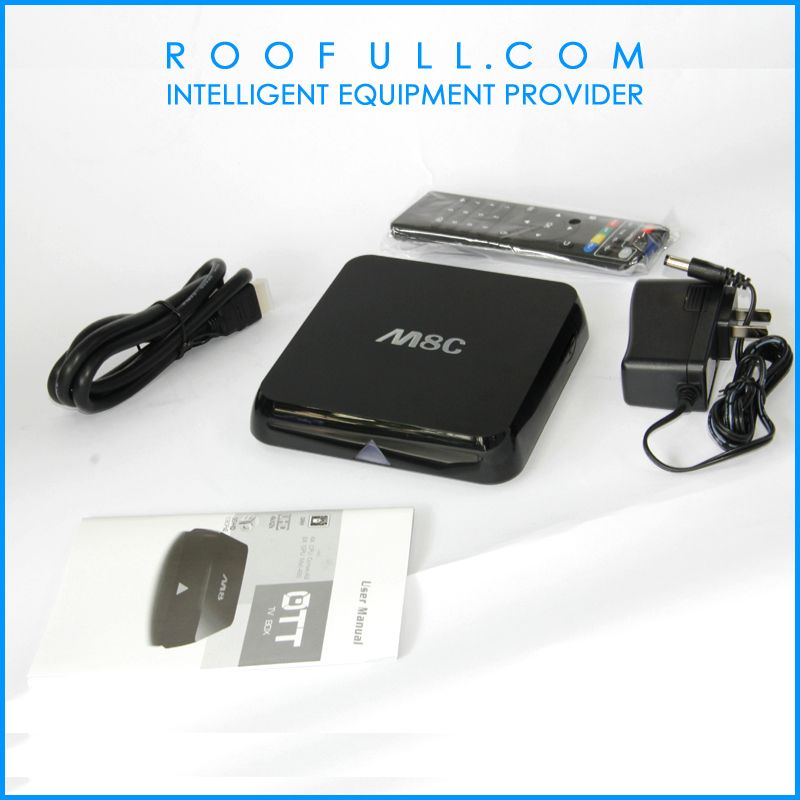 M8C Quad Core Smart Mini PC - Android 4.4, UHD 4K, 1GB RAM, 8GB Flash, BT, XBMC