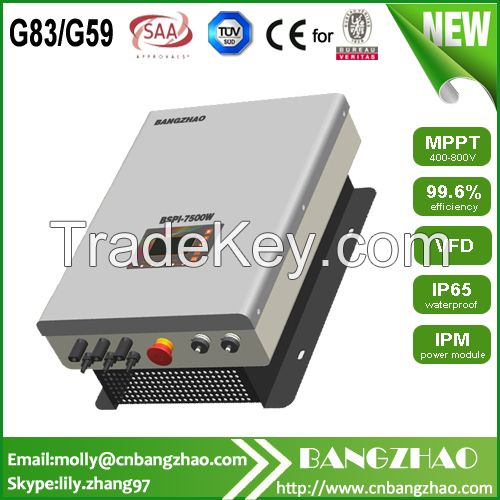 factory price of 7500w 3 phase AC pump inverter for solar system