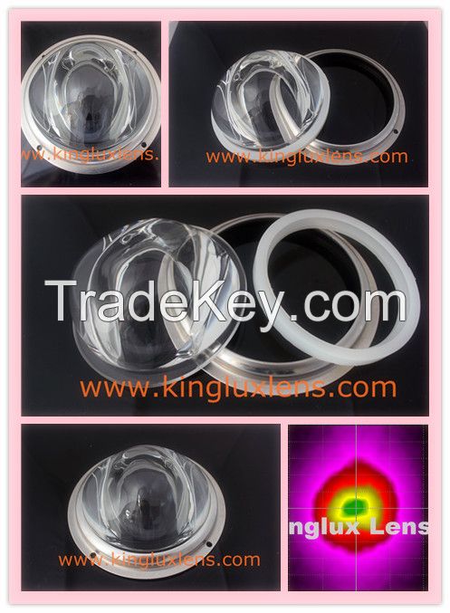 100mm diameter glass lens for led street light, COB led lens