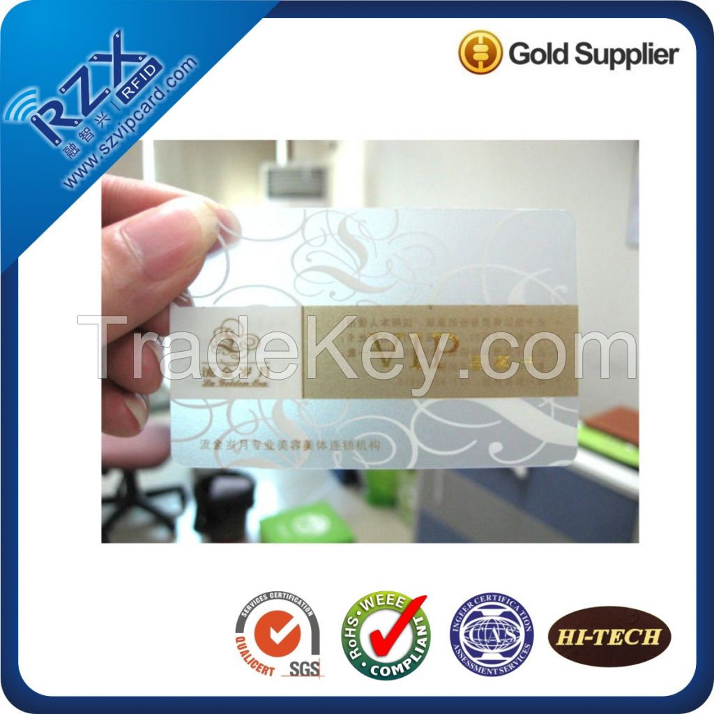 CMYK full color plastic clear card/ transparent card/ transparent business card