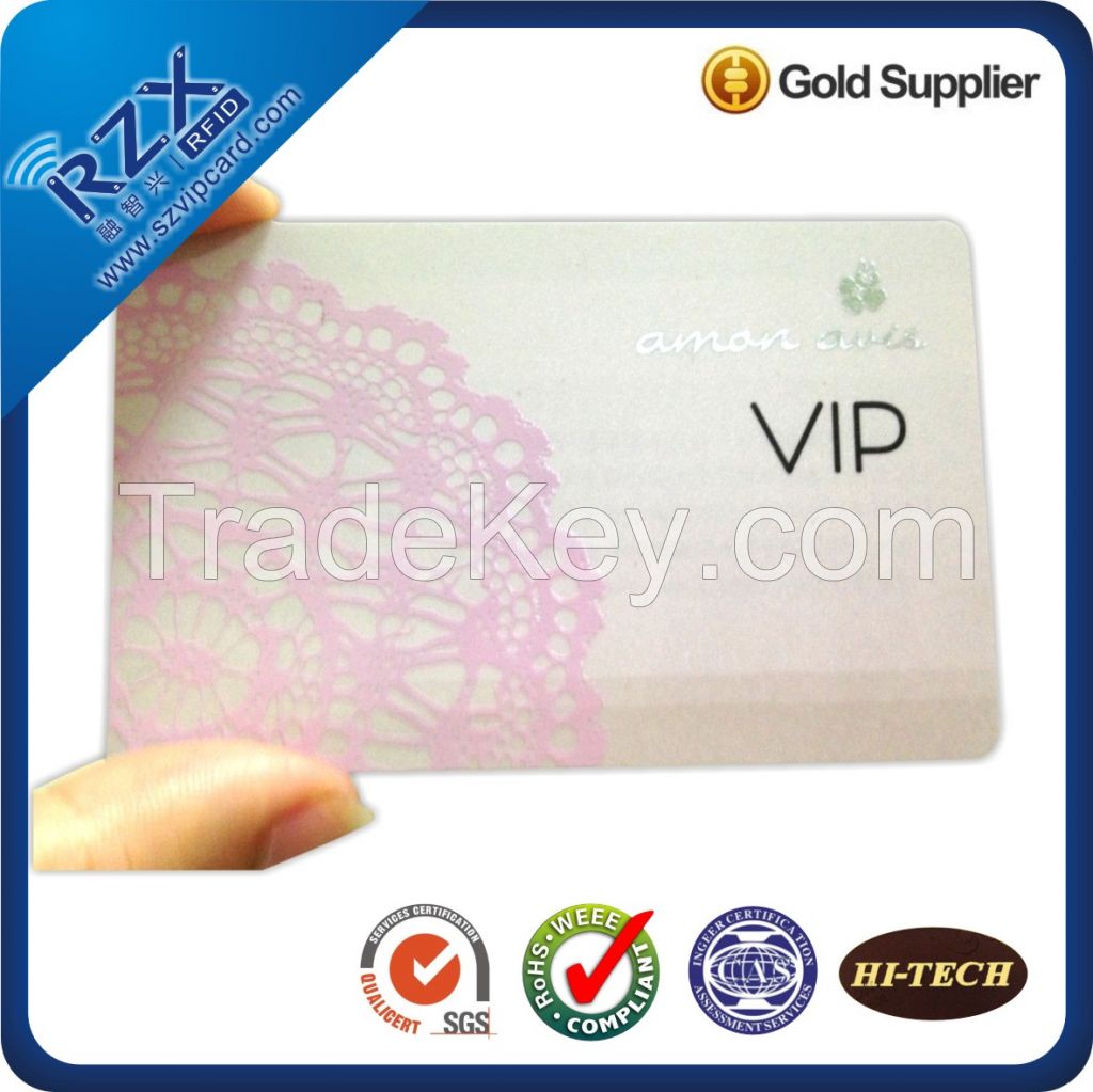 CMYK full color plastic clear card/ transparent card/ transparent business card