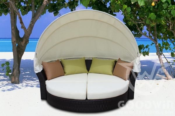 GW3156 Set Outdoor Furniture Daybed Chaise Lounge