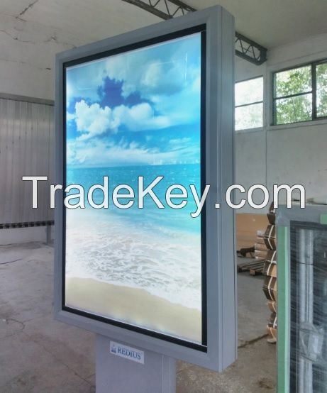 Advertising scrolling light box outdoor mupi sign