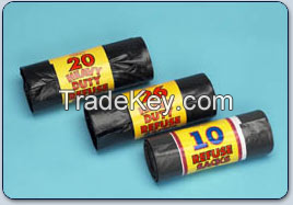 Wholesale HDPE black  can liner bags on roll