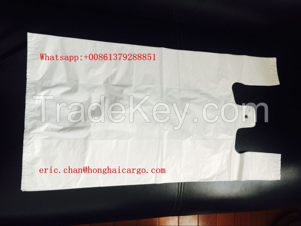 hdpe plastic t-shirt bag on roll