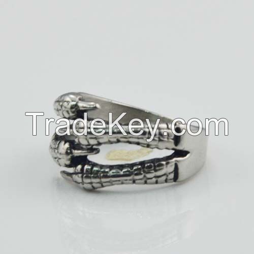 Stainless steel punk white Fashion Skull Biker Ring Jewelry