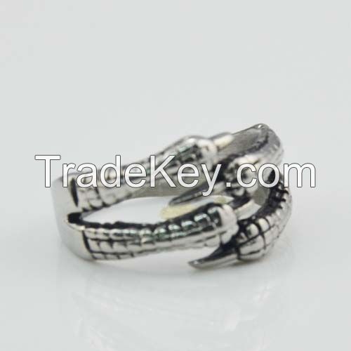 Stainless steel punk white Fashion Skull Biker Ring Jewelry