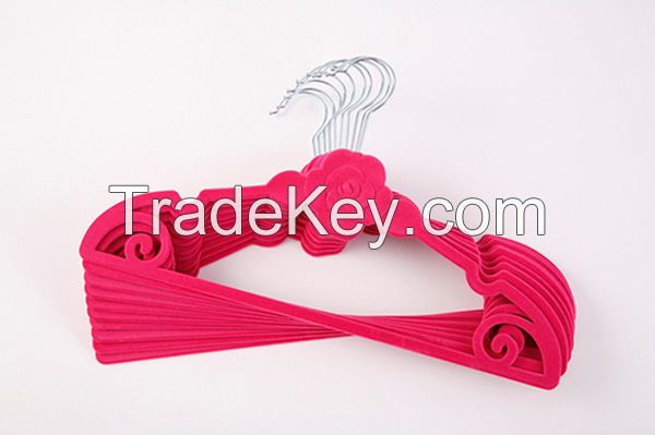 Rose shape velvet hanger