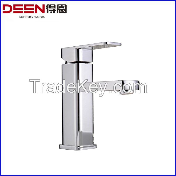 Modern Style Single Handle Brass Body Basin Faucet