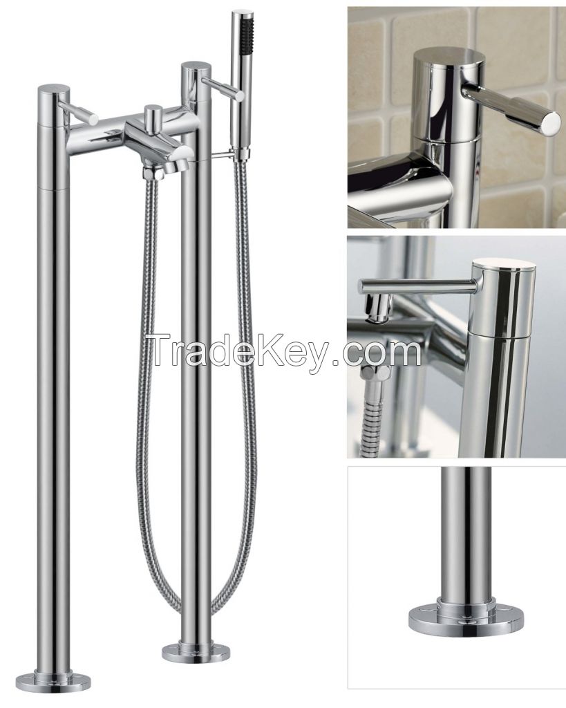 Blossom Freestanding Bath Shower Mixer Pipe Legs Chrome Bathroom Solid