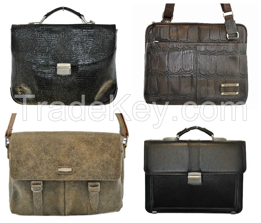 Newest 2015 trendy wholesale genuine leather men`s handbags, briefcases, laptop bags