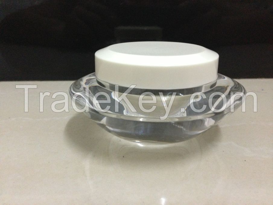 Plastic acrylic face cream jar