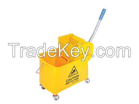 24L Yellow Deluxe Mop Wringer Mop Bucket Hdr-Zsc01