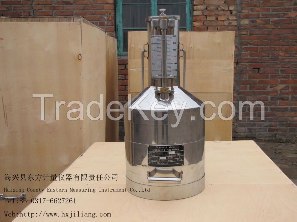 BJL-standard stainless metal measuring tank, can for oil or fuel