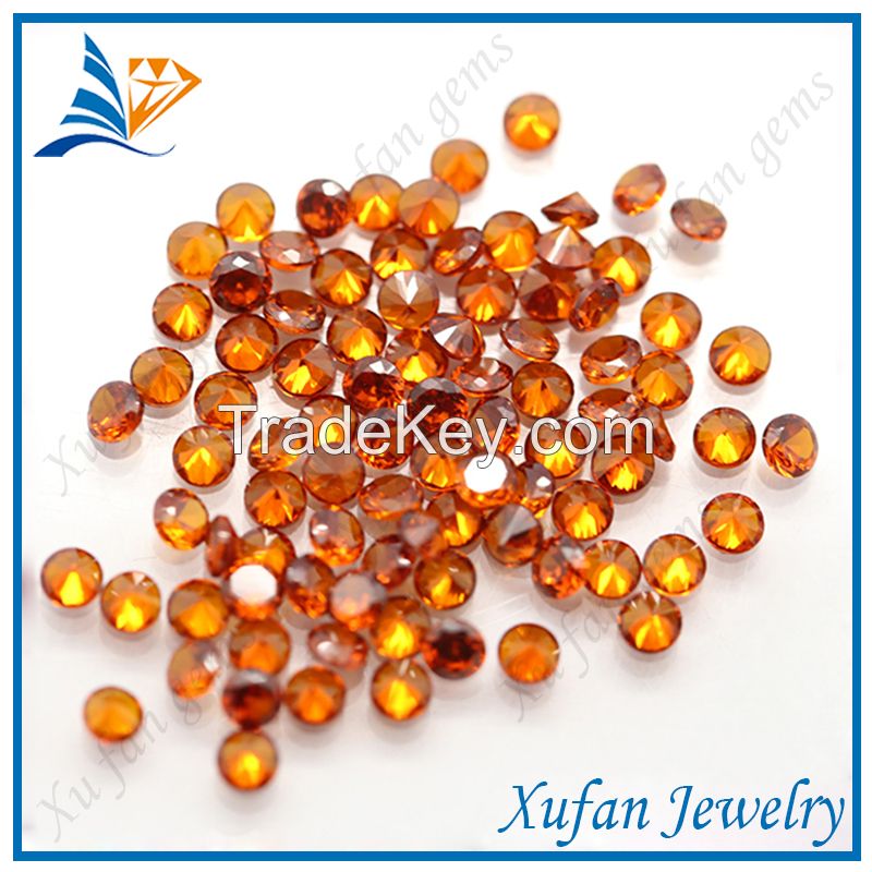 wholesale 5mm round orange gemstone