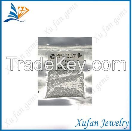 1.25mm round white cubic zirconia for jewelry