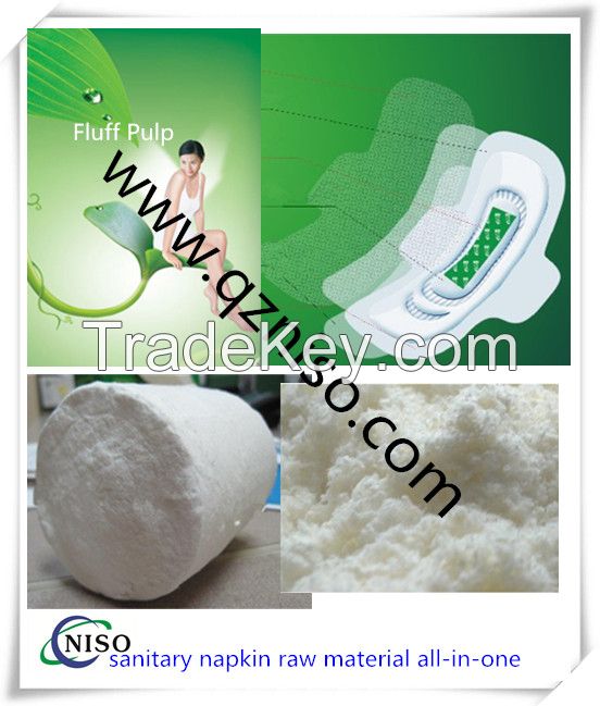 Sanitary Napkin Raw Material --Untreated Fluff Pulp