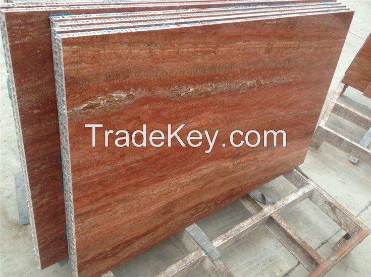 Red Travertine Aluminium Honeycomb