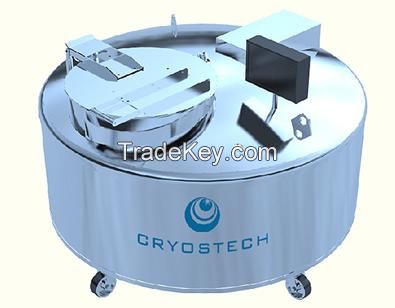 Large diameter stainless steel liquid nitrogen biological container