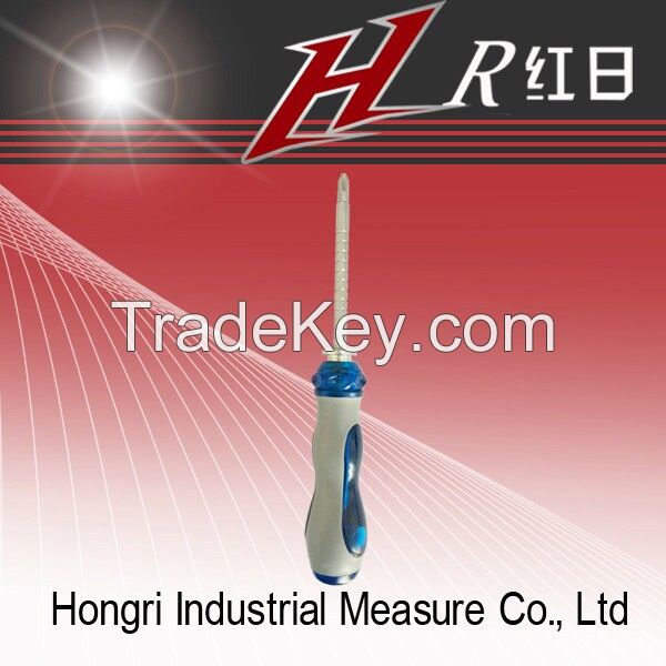 customize logo print plastic and rubber handle screwdriver set