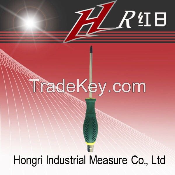 customize logo print plastic and rubber handle screwdriver set