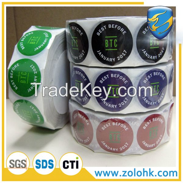 Custom printing adhesive label, Laminated paper labels, destructible eggshell label, tamper proof label