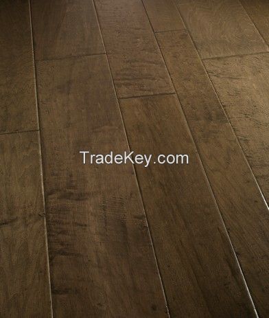 RESERVE COLLECTION - Double Stained and Custom Scraped Random Width Hardwood Flooring