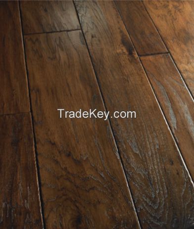 RESERVE COLLECTION - Double Stained and Custom Scraped Random Width Hardwood Flooring