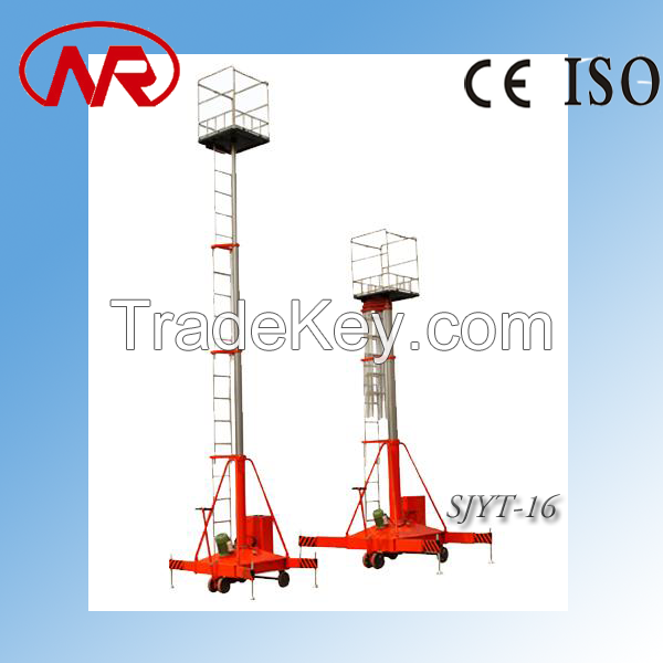 Tiltable Hydraulic Telescoping Aerial Cylinder Lift Platform