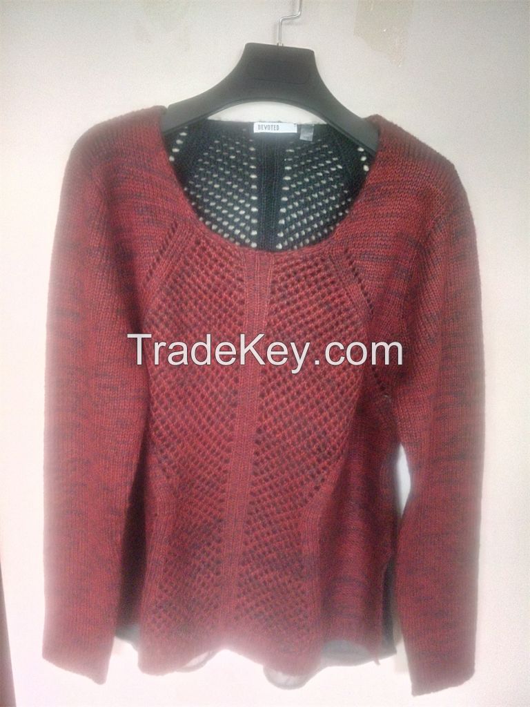 ladies long sleeve print cardigan sweater