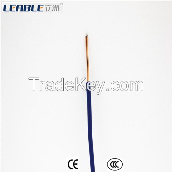 PVC insulated single core BV copper wire electric cable