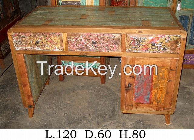 Office Desk- Special Design - Boat Furniture -Recycled Furniture 