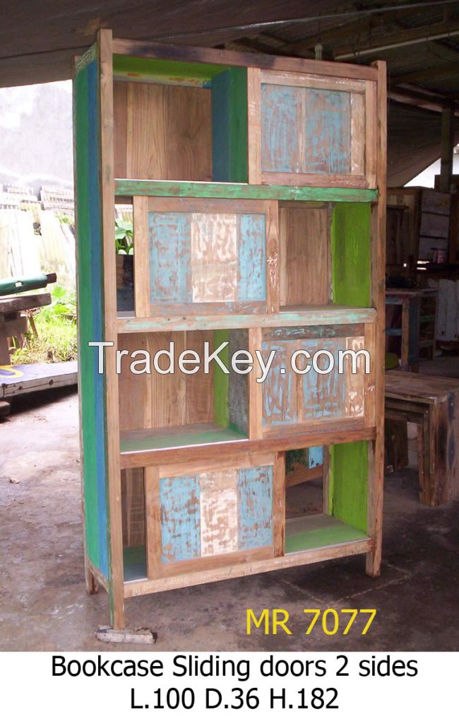 Bookcase, Bookshelf- Boat Furniture - Recycled Furniture - Special Design 