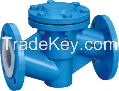 PFA Lined Straigth through check valve manufacturer