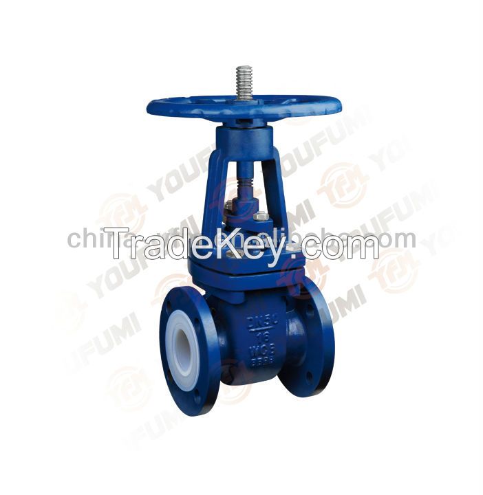 PFA Lined Gate Valve ANSI for chemical