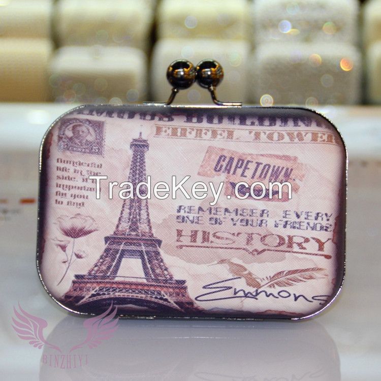 Evening PU Clutch Bag With Metal Frame