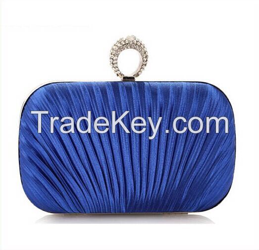 2015 Fashional Design Ladies Rhinestone Satin Evening Bag For Wholesal